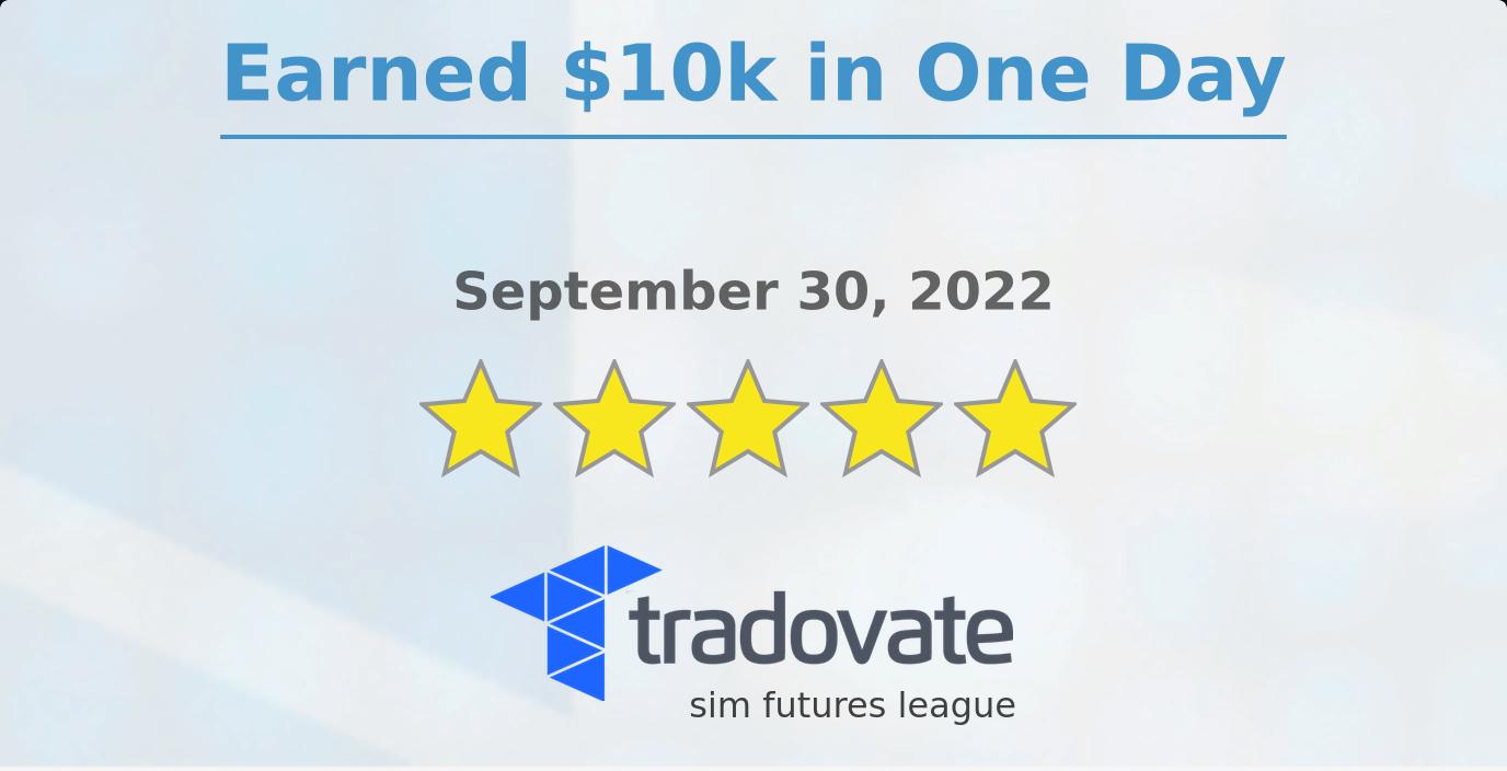 Earned $10k In One Day - Tradovate